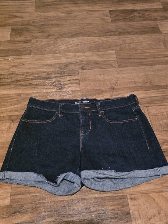 Old Navy Pants - Dark Indigo Rolled-Hem Women's Denim Shorts